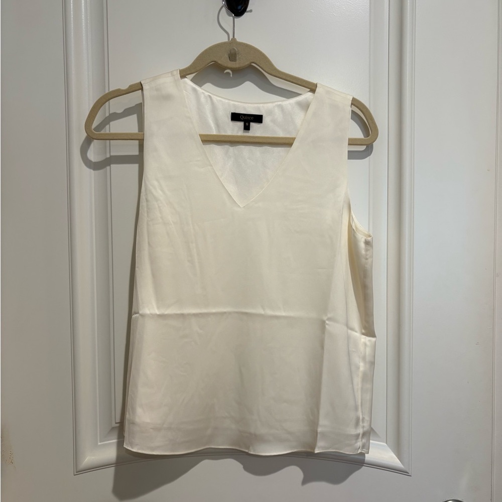 NWOT Quince Washable Stretch Silk Tank - Picture 2 of 3
